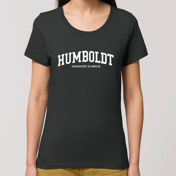 Damen-T-Shirt Campus-Collektion Humboldt-Universität zu Berlin – Dark Heather Grey