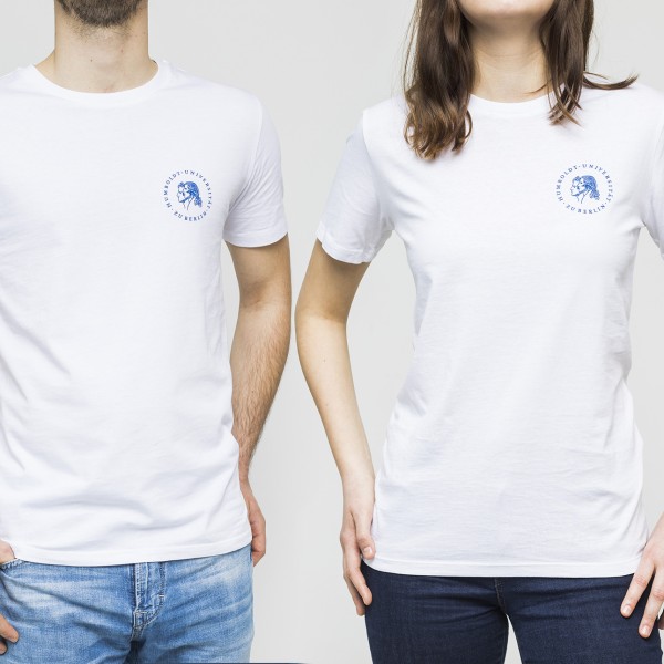 Unisex-T-Shirt kleines Brustsiegel – Weiß